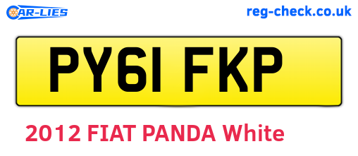 PY61FKP are the vehicle registration plates.