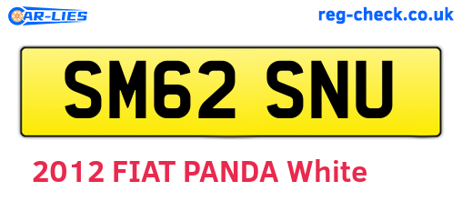 SM62SNU are the vehicle registration plates.