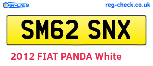SM62SNX are the vehicle registration plates.