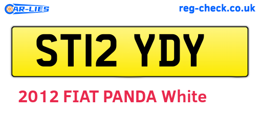 ST12YDY are the vehicle registration plates.