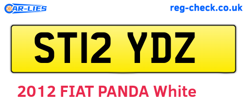 ST12YDZ are the vehicle registration plates.