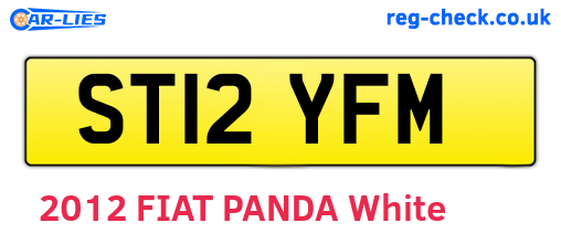 ST12YFM are the vehicle registration plates.