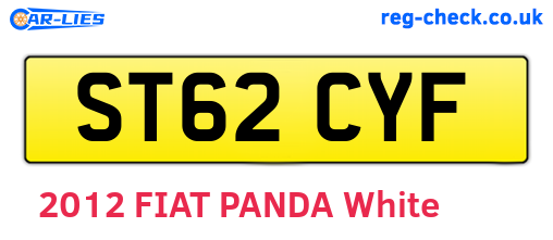 ST62CYF are the vehicle registration plates.