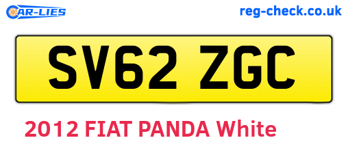 SV62ZGC are the vehicle registration plates.