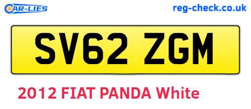 SV62ZGM are the vehicle registration plates.