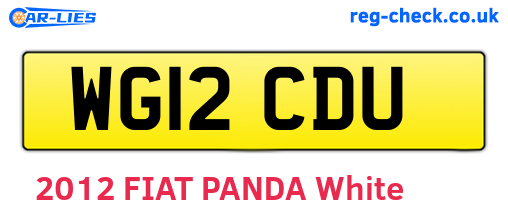 WG12CDU are the vehicle registration plates.