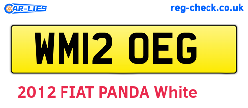 WM12OEG are the vehicle registration plates.