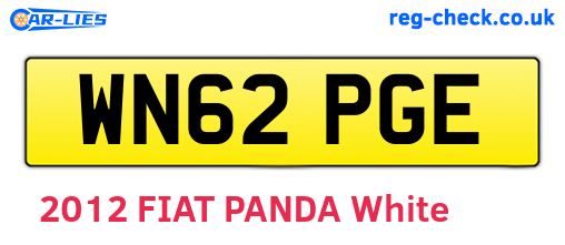 WN62PGE are the vehicle registration plates.