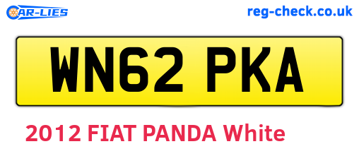 WN62PKA are the vehicle registration plates.