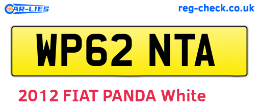 WP62NTA are the vehicle registration plates.