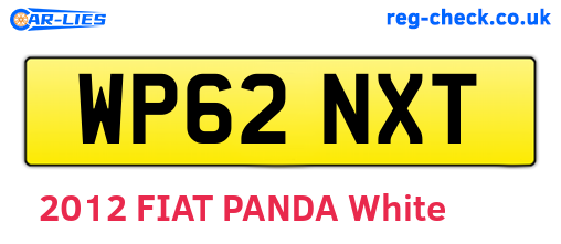 WP62NXT are the vehicle registration plates.