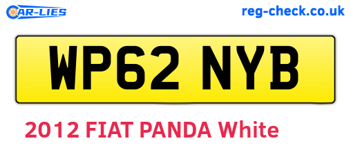 WP62NYB are the vehicle registration plates.