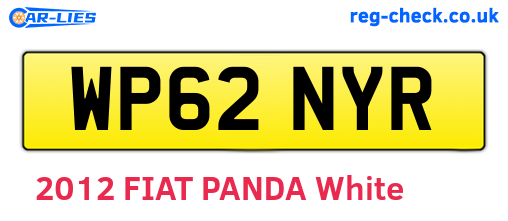 WP62NYR are the vehicle registration plates.