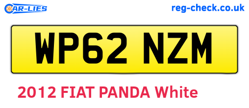 WP62NZM are the vehicle registration plates.