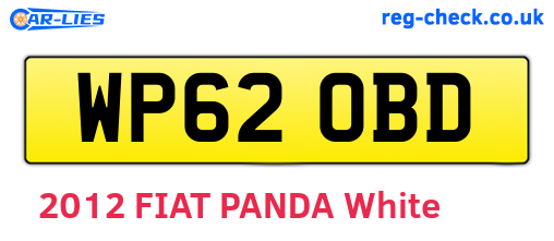 WP62OBD are the vehicle registration plates.