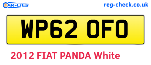 WP62OFO are the vehicle registration plates.