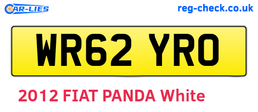 WR62YRO are the vehicle registration plates.