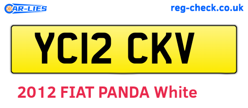 YC12CKV are the vehicle registration plates.