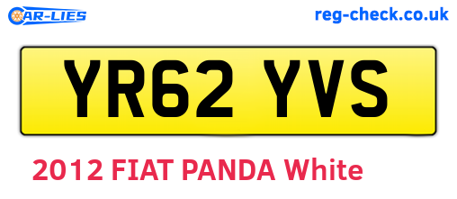 YR62YVS are the vehicle registration plates.