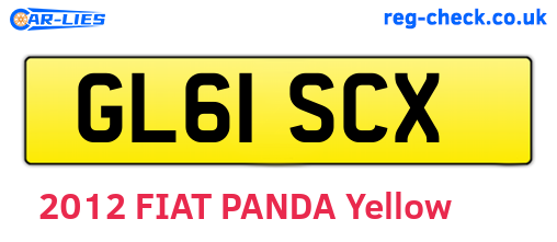 GL61SCX are the vehicle registration plates.