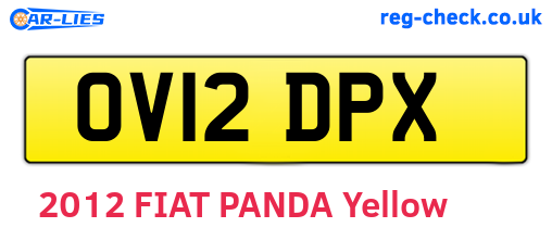 OV12DPX are the vehicle registration plates.