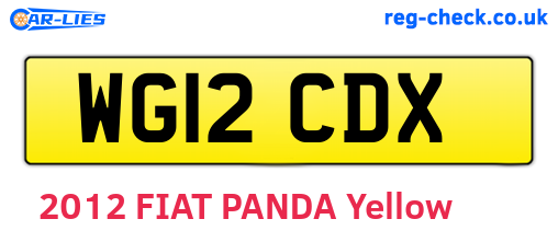WG12CDX are the vehicle registration plates.