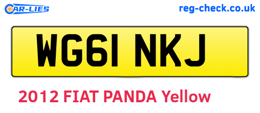 WG61NKJ are the vehicle registration plates.