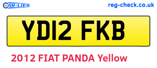 YD12FKB are the vehicle registration plates.