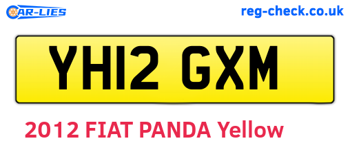 YH12GXM are the vehicle registration plates.