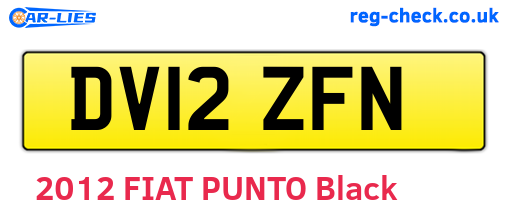 DV12ZFN are the vehicle registration plates.