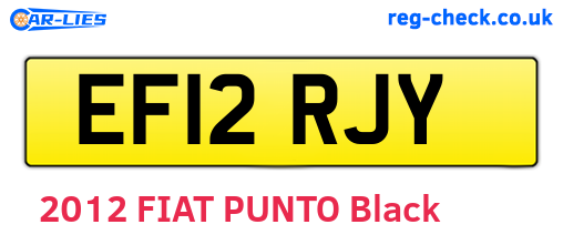 EF12RJY are the vehicle registration plates.