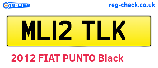 ML12TLK are the vehicle registration plates.