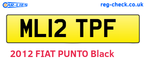ML12TPF are the vehicle registration plates.
