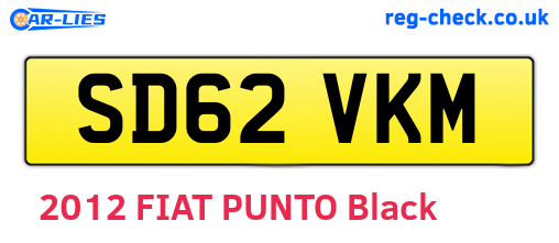 SD62VKM are the vehicle registration plates.
