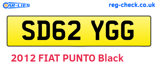 SD62YGG are the vehicle registration plates.