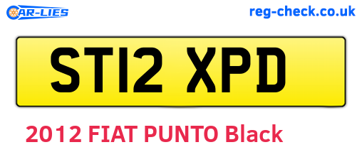 ST12XPD are the vehicle registration plates.