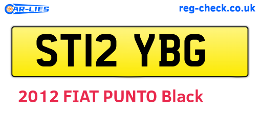 ST12YBG are the vehicle registration plates.