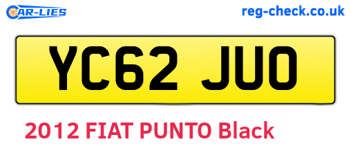 YC62JUO are the vehicle registration plates.