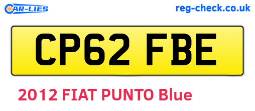 CP62FBE are the vehicle registration plates.