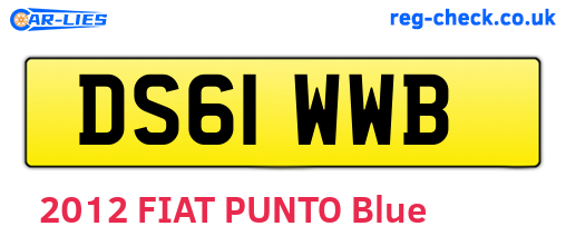 DS61WWB are the vehicle registration plates.