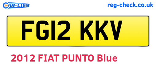 FG12KKV are the vehicle registration plates.