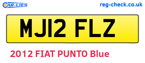 MJ12FLZ are the vehicle registration plates.