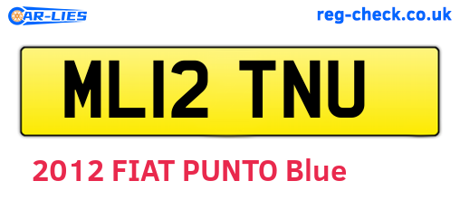 ML12TNU are the vehicle registration plates.