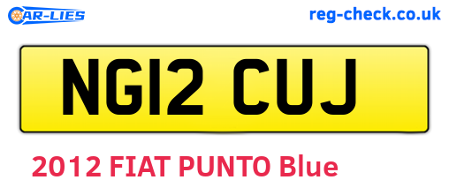 NG12CUJ are the vehicle registration plates.