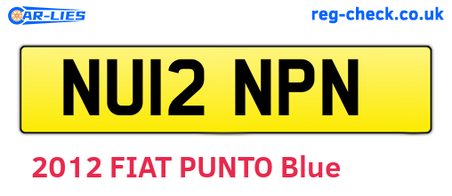 NU12NPN are the vehicle registration plates.
