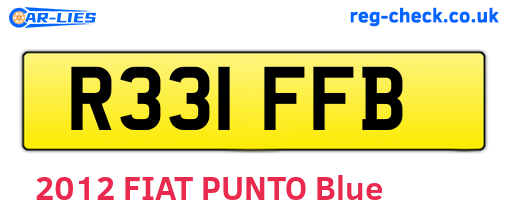 R331FFB are the vehicle registration plates.