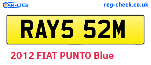 RAY552M are the vehicle registration plates.