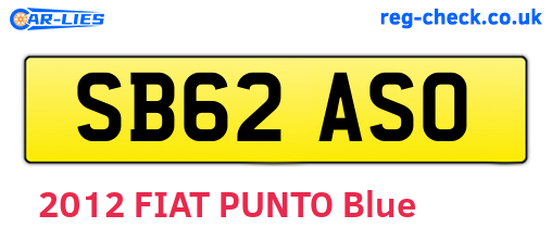 SB62ASO are the vehicle registration plates.