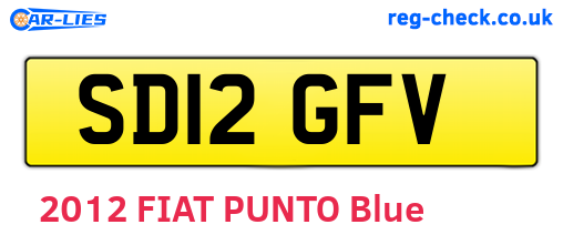 SD12GFV are the vehicle registration plates.