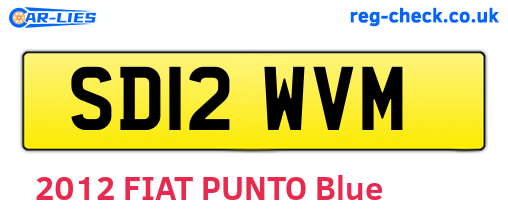 SD12WVM are the vehicle registration plates.